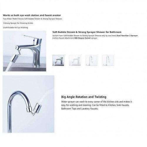 360 Degree Swivel Faucet Extender with Mesh Mouth Anti-Splash Head for Bathroom Kitchen - Toytexx 360 Degree Swivel Faucet Extender with Mesh Mouth Anti-Splash Head for Bathroom Kitchen - Toytexx